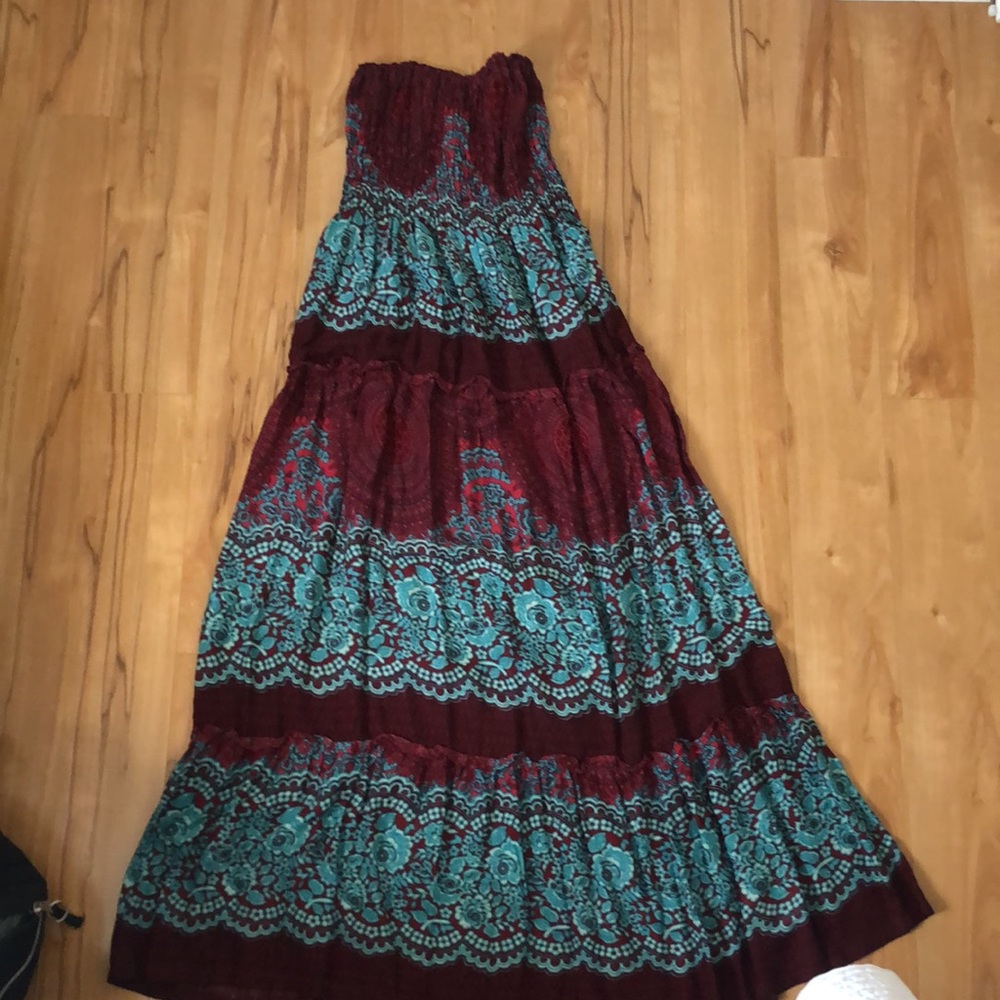 Strapless maxi dress